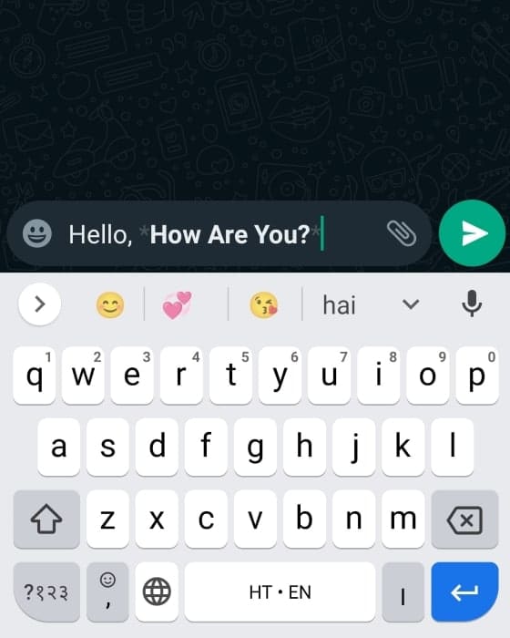steps to change whatsapp font style - Step 4